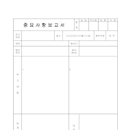 중요사항 보고서 중요사항 보고서